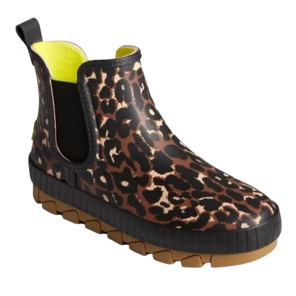 Sperry Torent Leopard Chelsea Waterproof Rainboot NWT